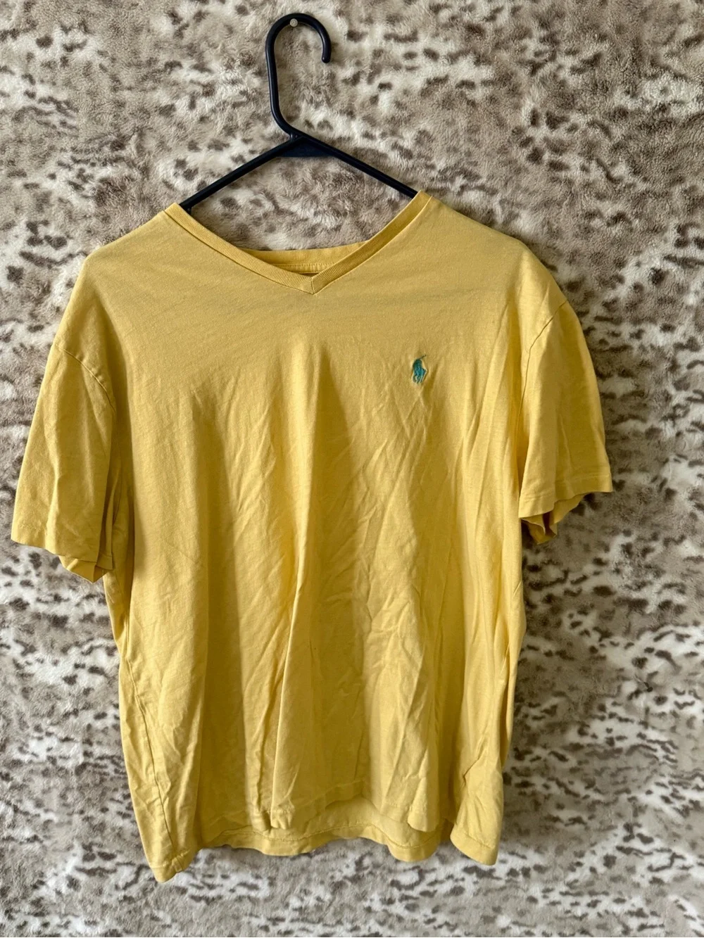 Ralph Lauren Yellow V-Neck Polo Player Tee